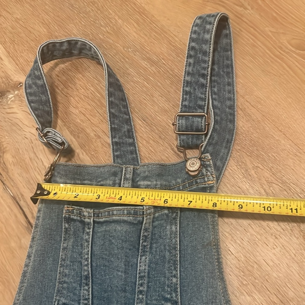 OLD NAVY Overalls Size 6 distressed with one side zipper - Picture 9 of 12